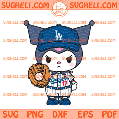 Kuromi LA Dodgers Baseball Svg Kuromi Baseball LA Team Svg