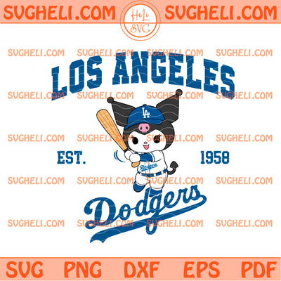 Kuromi LA Dodgers Est 1958 Svg Kuromi LA Dodgers Svg