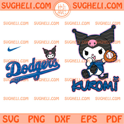 Kuromi Los Angeles Dodgers Baseball Svg Kuromi Dodgers Svg
