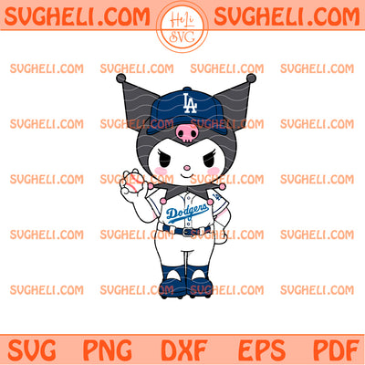 Kuromi Los Angeles Dodgers MLB Svg Kuromi Dodgers Svg