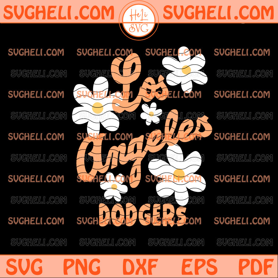 LA Dodger Flowers Svg Dodgers Baseball Svg Dodgers Svg