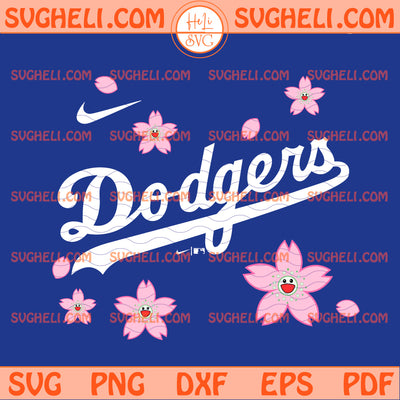 LA Dodgers Cherry Blossom Murakami Svg LA Dodgers Svg