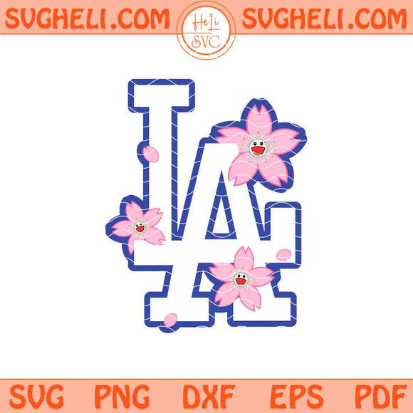 LA Dodgers MLB Takashi Murakami Svg Funny Dodgers Flower Svg Png Dxf Eps Files