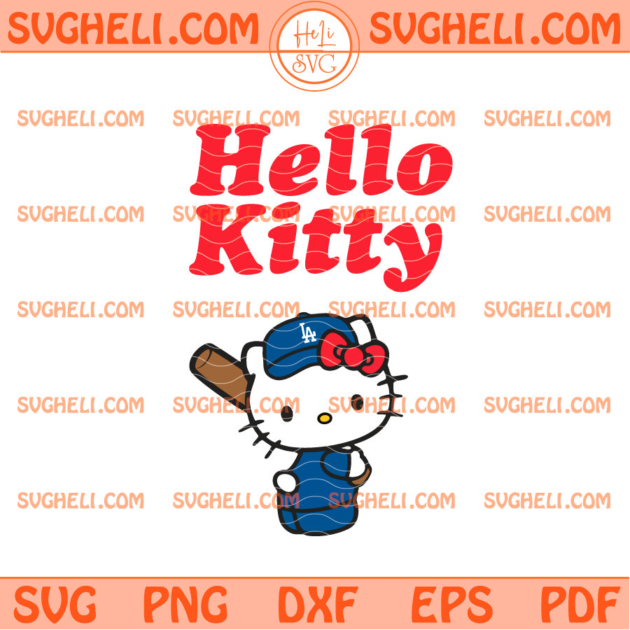 LA Hello Kitty Svg Hello Kitty Los Angeles Dodgers Svg