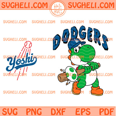 La Dodgers Yoshi Baseball Egg Svg Yoshi La Dodgers Svg