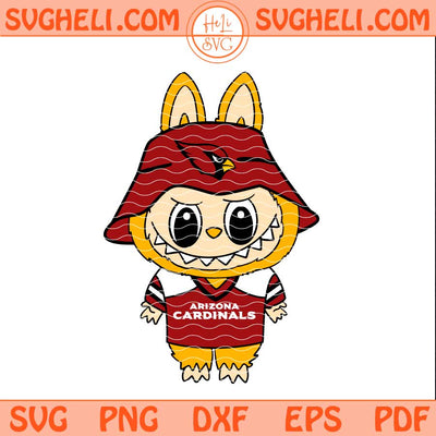 Labubu Arizona Cardinals Football Svg Labubu NFL Svg Png Dxf Eps Files