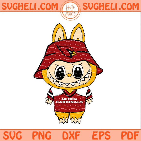 Labubu Arizona Cardinals Football Svg Labubu NFL Svg Png Dxf Eps Files