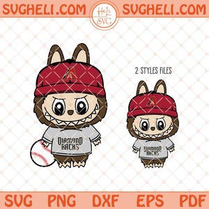 Labubu Arizona Diamondbacks Baseball Svg Labubu MLB Svg Png Dxf Eps Files