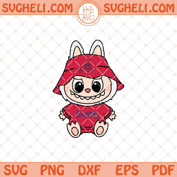 Labubu Atlanta Braves Svg Labubu MLB Baseball Svg MLB Svg Png Dxf Eps Files