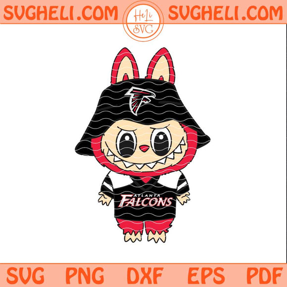 Labubu Atlanta Falcons Football Svg Labubu NFL Svg Png Dxf Eps Files