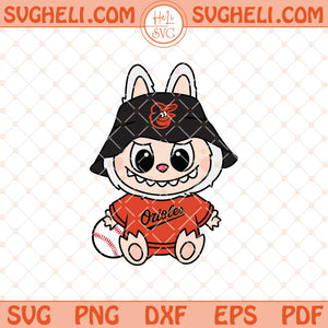 Labubu Baltimore Orioles Svg Labubu MLB Baseball Svg Png Dxf Eps Files