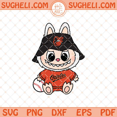 Labubu Baltimore Orioles Svg Labubu MLB Baseball Svg Png Dxf Eps Files