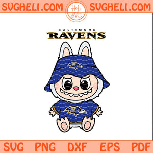 Labubu Baltimore Ravens Football Svg Labubu Football Svg Png Dxf Eps Pdf Files