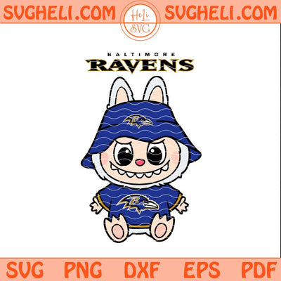 Labubu Baltimore Ravens Football Svg Labubu Football Svg Png Dxf Eps Pdf Files