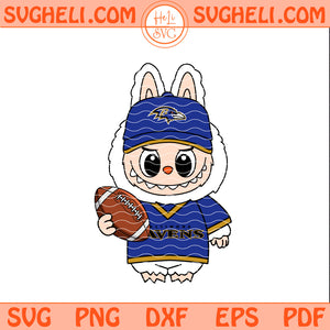 Labubu Baltimore Ravens NFL Svg Labubu Ravens NFL Svg Png Dxf Eps Pdf Files