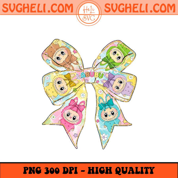 Labubu Bow Png Labubu Bow Tie Cute Dolls Png Labubu Png Sublimation Files