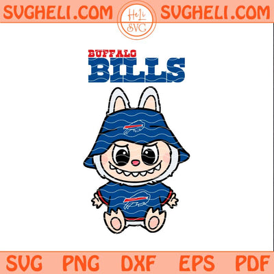 Labubu Buffalo Bills Football Svg Labubu Football Svg Png Dxf Eps Pdf Files