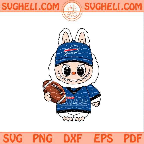 Labubu Buffalo Bills NFL Svg Labubu Bills NFL Svg Png Dxf Eps Pdf Files