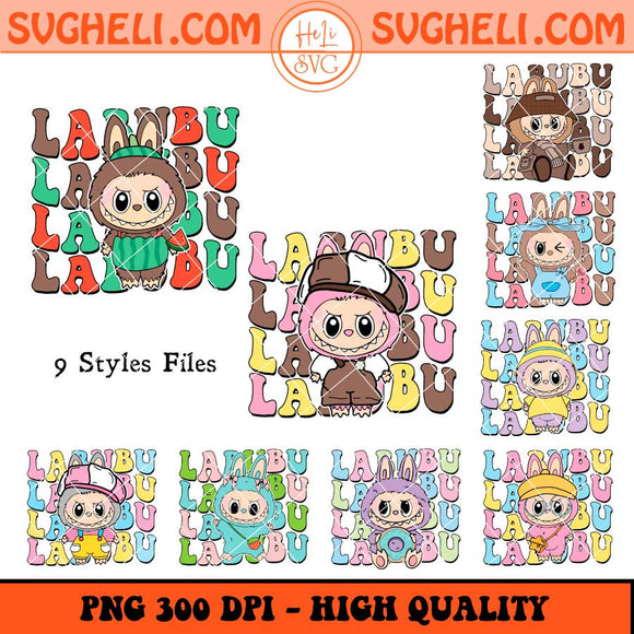 Labubu Bundle Png Cute Labubu Png Labubu The Monster Png Sublimation Files