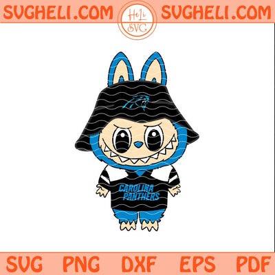 Labubu Carolina Panthers Football Svg Labubu NFL Svg Png Dxf Eps Files