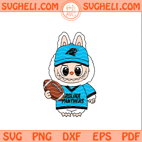 Labubu Carolina Panthers NFL Svg Labubu Panthers NFL Svg Png Dxf Eps Pdf Files