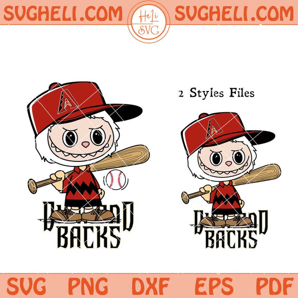 Labubu Charlie Brown Arizona Diamondbacks Baseball Svg Png Dxf Eps Files