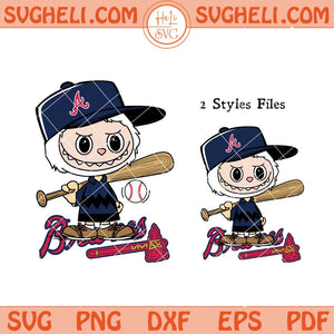 Labubu Charlie Brown Atlanta Braves Baseball Svg Png Dxf Eps Files