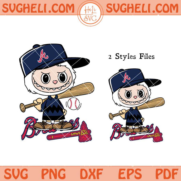 Labubu Charlie Brown Atlanta Braves Baseball Svg Png Dxf Eps Files