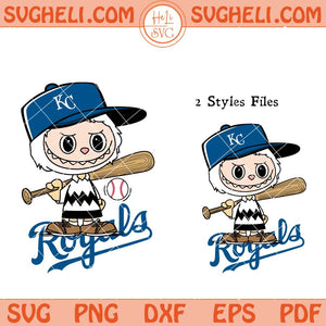 Labubu Charlie Brown Kansas City Baseball Svg Png Dxf Eps Files