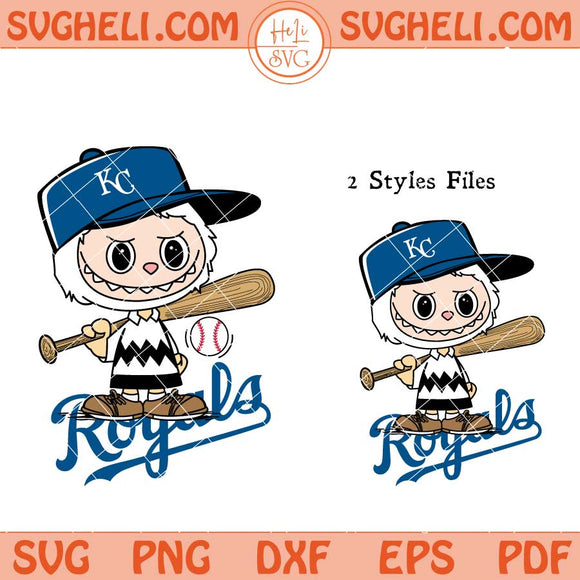 Labubu Charlie Brown Kansas City Baseball Svg Png Dxf Eps Files