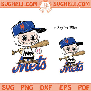 Labubu Charlie Brown New York Mets Baseball Svg Png Dxf Eps Files