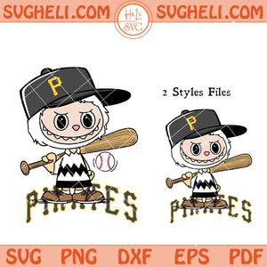 Labubu Charlie Brown Pittsburgh Pirates Baseball Svg Png Dxf Eps Files