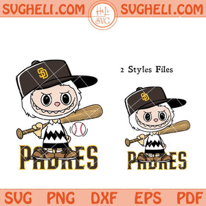 Labubu Charlie Brown San Diego Padres Baseball Svg Png Dxf Eps Files