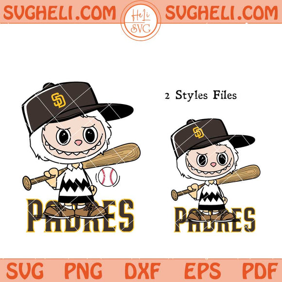 Labubu Charlie Brown San Diego Padres Baseball Svg Png Dxf Eps Files