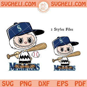 Labubu Charlie Brown Seattle Mariners Baseball Svg Png Dxf Eps Files