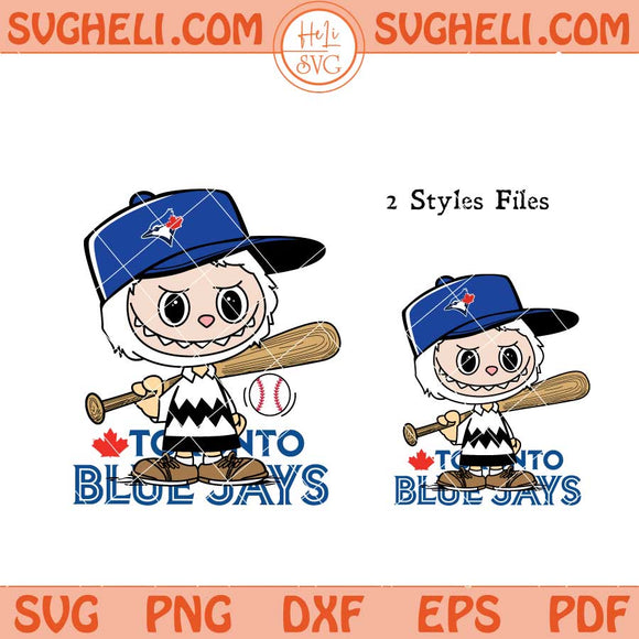 Labubu Charlie Brown Toronto Blue Jays Baseball Svg Png Dxf Eps Files
