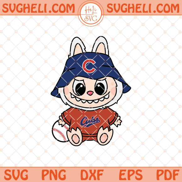 Labubu Chicago Cubs Svg Labubu MLB Baseball Svg MLB Svg Png Dxf Eps Files