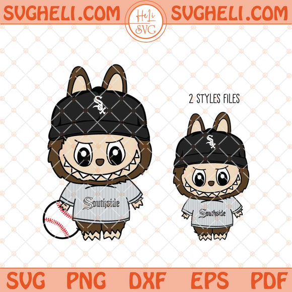 Labubu Chicago White Sox Baseball Svg Labubu MLB Svg Png Dxf Eps Files