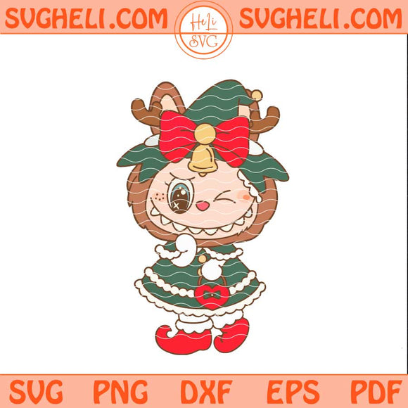 Labubu Christmas Svg Christmas Labubu Character Svg Png Dxf Eps Pdf Files
