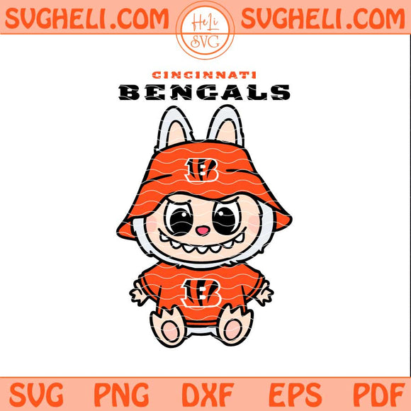 Labubu Cincinnati Bengals Football Svg Labubu Football Svg Png Dxf Eps Pdf Files