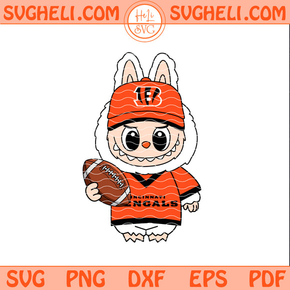 Labubu Cincinnati Bengals NFL Svg Labubu Bengals NFL Svg Png Dxf Eps Pdf Files