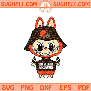 Labubu Cleveland Browns Football Svg Labubu NFL Svg Png Dxf Eps Files