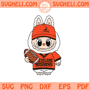Labubu Cleveland Browns NFL Svg Labubu Browns NFL Svg Png Dxf Eps Pdf Files
