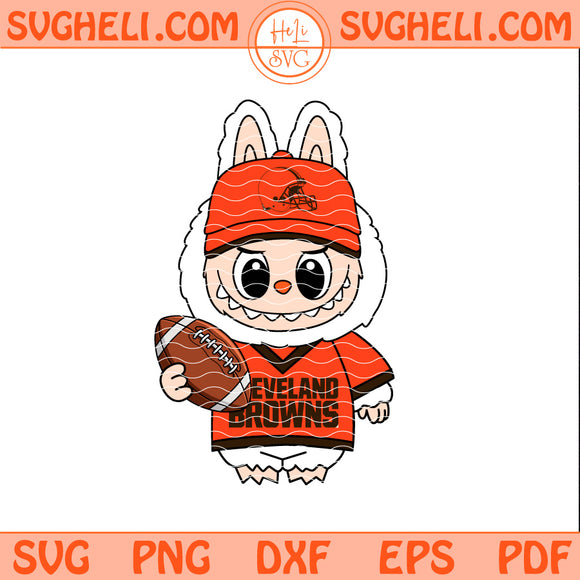 Labubu Cleveland Browns NFL Svg Labubu Browns NFL Svg Png Dxf Eps Pdf Files