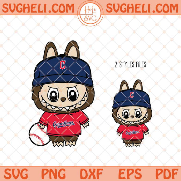 Labubu Cleveland Guardians Baseball Svg Labubu MLB Svg Png Dxf Eps Files