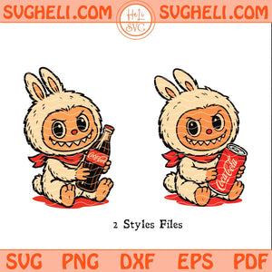 Labubu Coca Cola Svg Cute Labubu Character Coca Cola Svg Png Dxf Eps Files