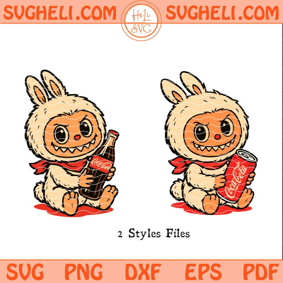 Labubu Coca Cola Svg Cute Labubu Character Coca Cola Svg Png Dxf Eps Files