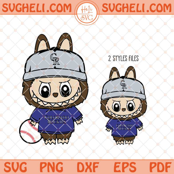 Labubu Colorado Rockies Baseball Svg Labubu MLB Svg Png Dxf Eps Files
