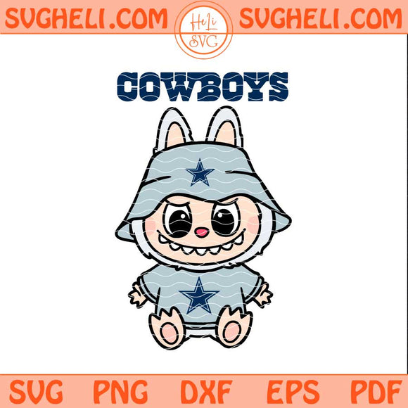 Labubu Dallas Cowboys Football Svg Labubu Football Svg Png Dxf Eps Pdf Files