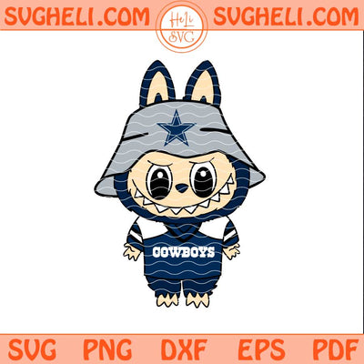 Labubu Dallas Cowboys Football Svg Labubu NFL Svg Png Dxf Eps Files